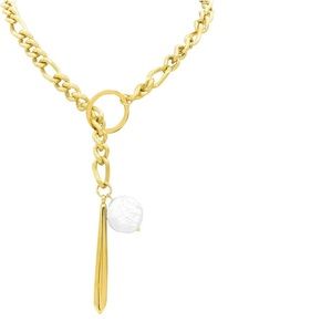Adornia Pearl Figaro Chain Necklace